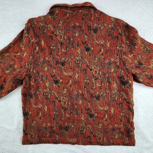 Vintage Tantrums Collection Embroidered Button Down Tapestry Jacket Size Large - Picture 8 of 13